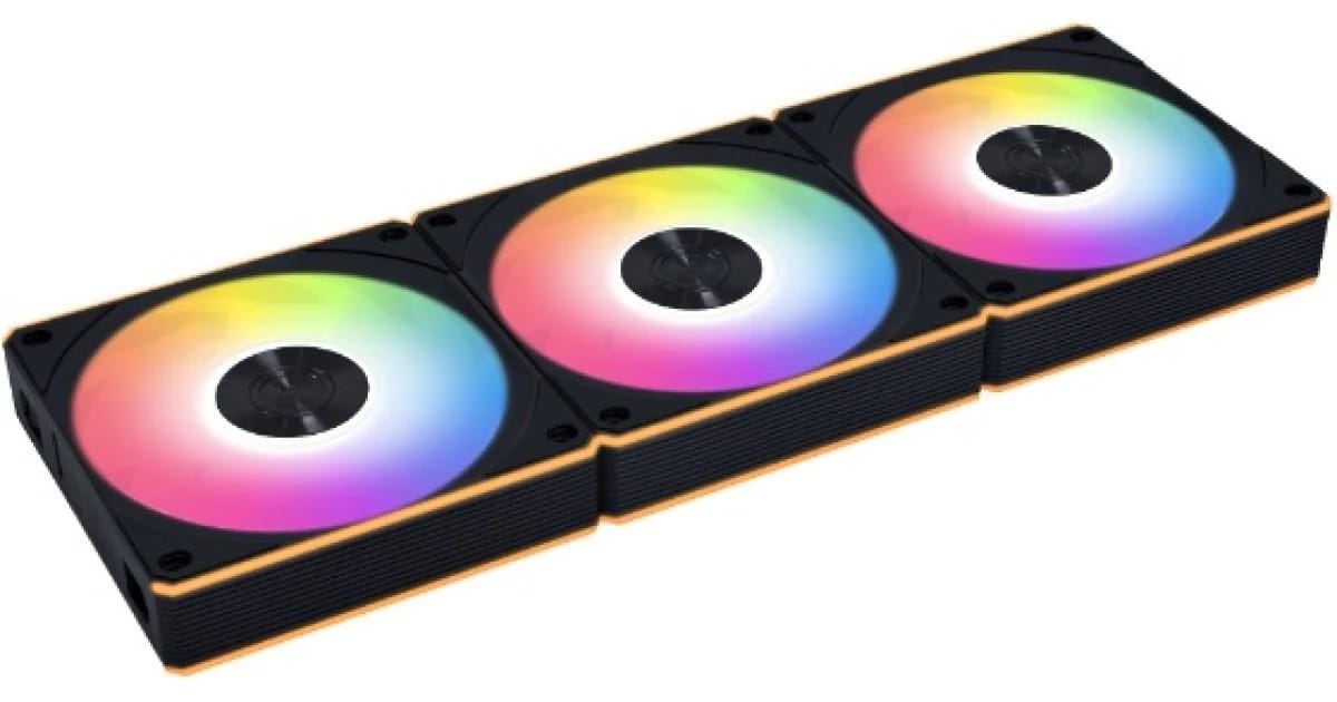 Lian Li مروحة UNI CL اللاسلكية 120 - حزمة ثلاثية، تحكم بالإشارة اللاسلكية RGB ومراوح هيكل الكمبيوتر - أسود