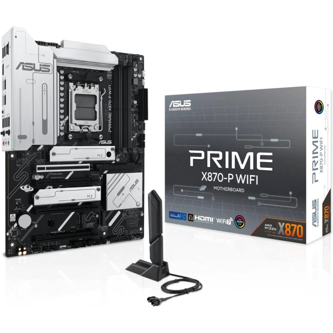 اللوحة الأم ASUS Prime X870-P واي فاي 7 AMD X870 AM5 ATX