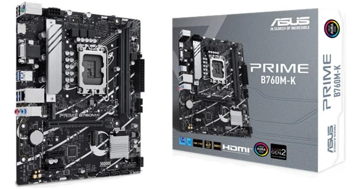 ASUS PRIME B760M-K mATX Gaming Motherboard