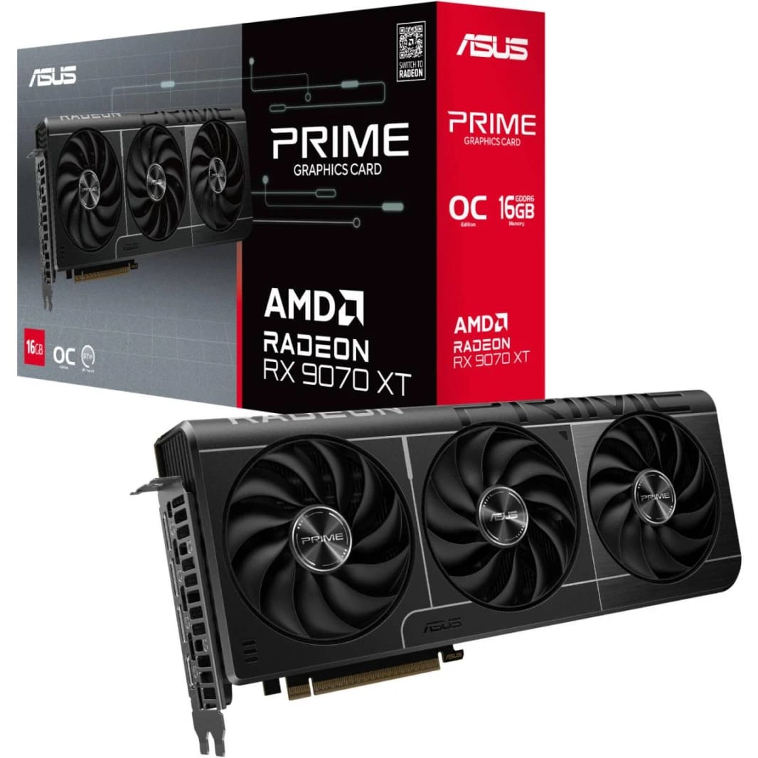 ASUS Prime Radeon RX 9070 XT OC Edition Graphics Card