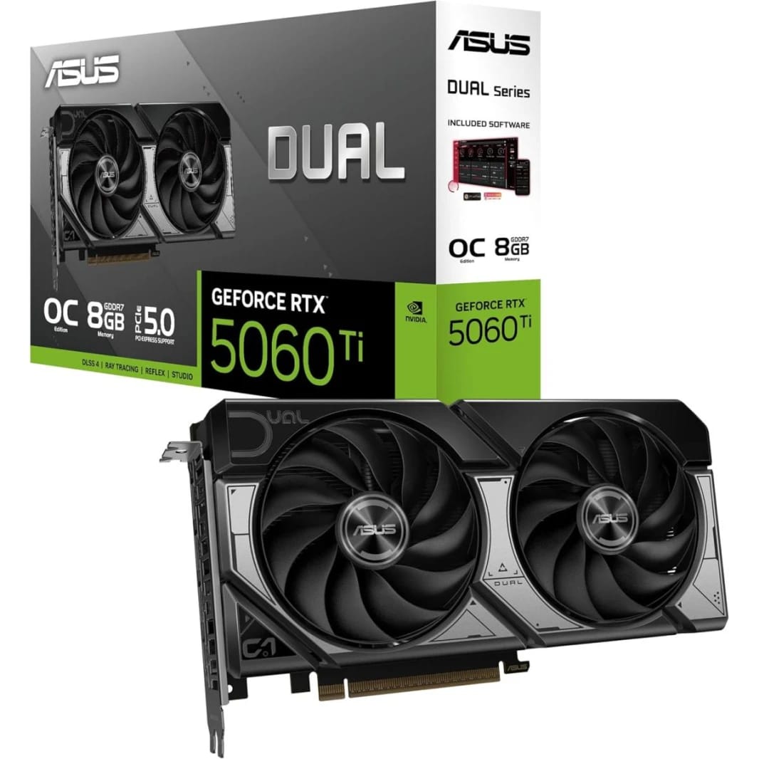 كارت شاشة ASUS Dual GeForce RTX 5060 Ti OC Edition 8GB GDDR7