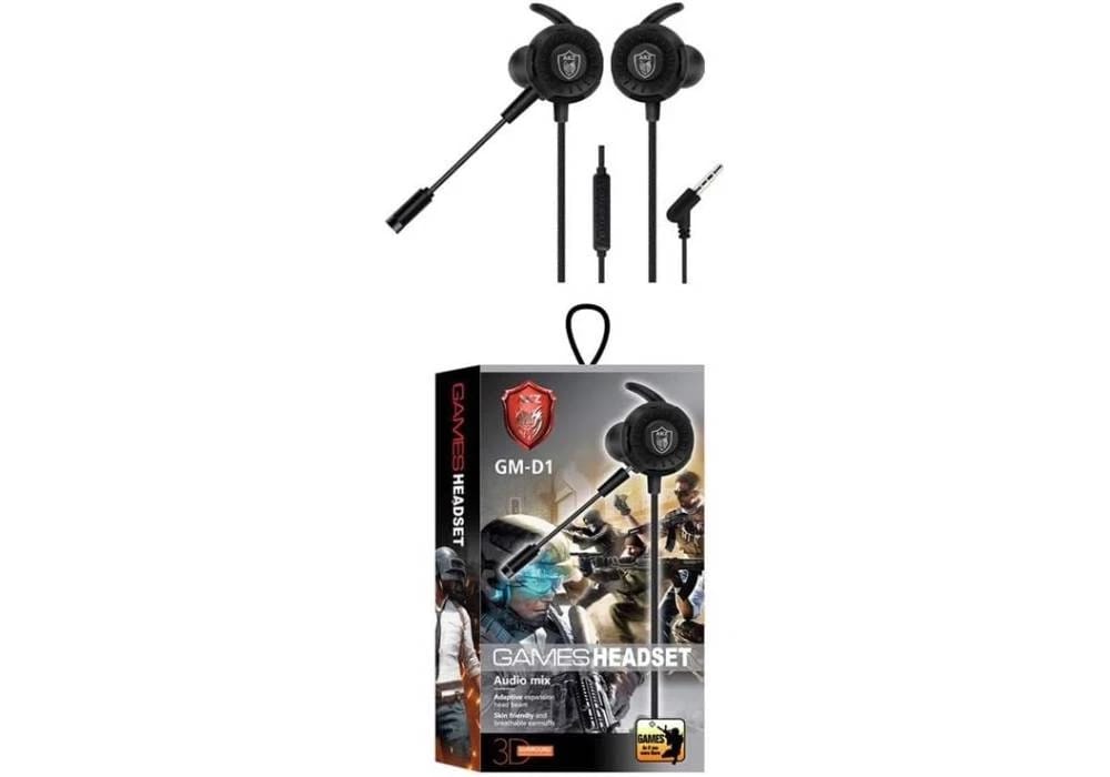 AKZ GM-D1 Wired Gaming Headset, 3.5mm Plug, Ergonomic Design, HD Microphone