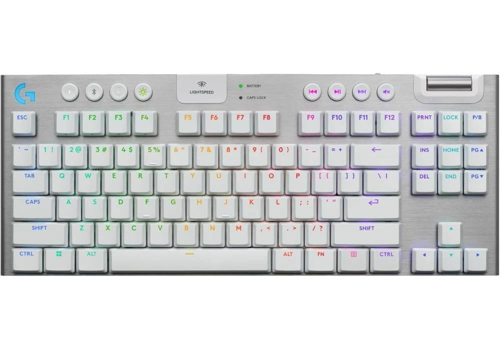 لوحة مفاتيح الألعاب اللاسلكية لوجيتك G915 X LIGHTSPEED TKL بمفاتيح لمسية GL