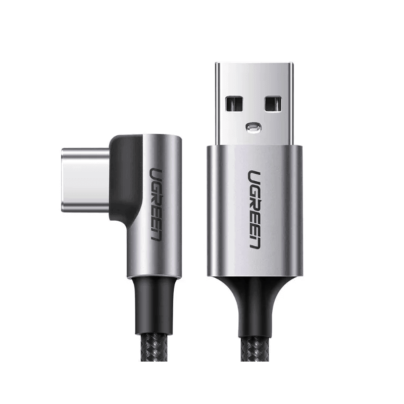 كابل UGREEN بزاوية USB-C إلى USB2.0 A بقوة 3A (أسود) | US284