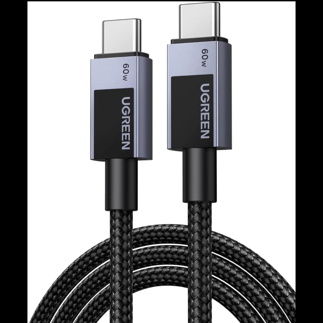 UGREEN USB-C to USB-C 60W Fast Charging Braided Cable 3A Max (Space Gray)