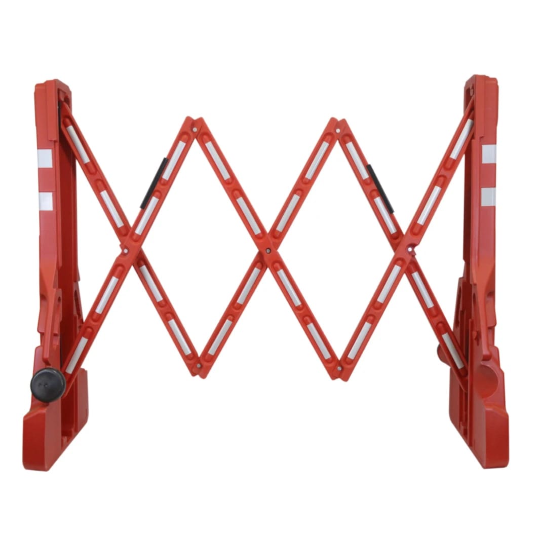 Retractable Red Road Barrier - Opens to 2 Meters