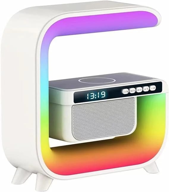 Multifunctional Alarm Clock with Wireless Charging and RGB Light