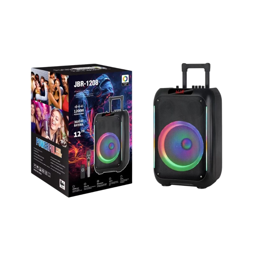 Jbr-1208 12-inch Bluetooth Speaker with LED Lighting