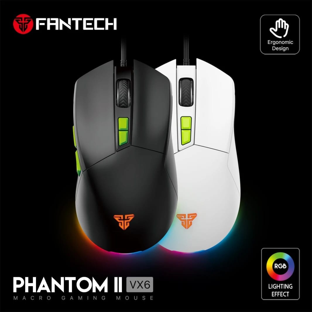 Fantech Phantom II VX6 Neon Macro Gaming Mouse