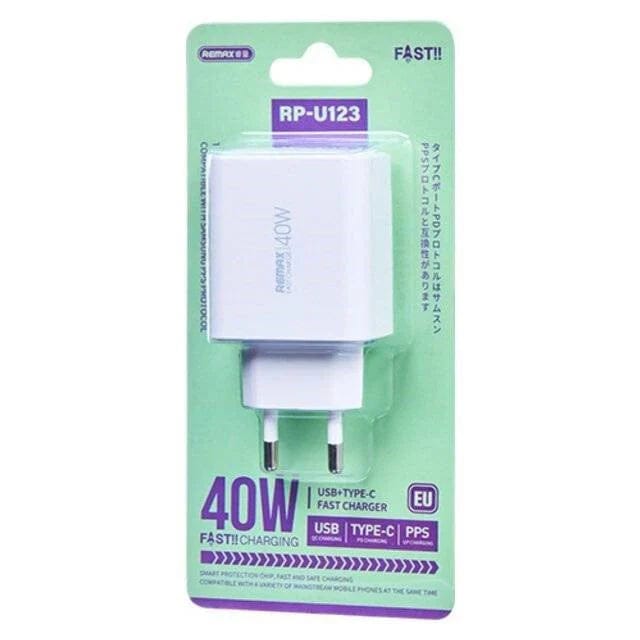 Remax Rp-u123 40W 1A+2C Kiddy Series Fast Charger