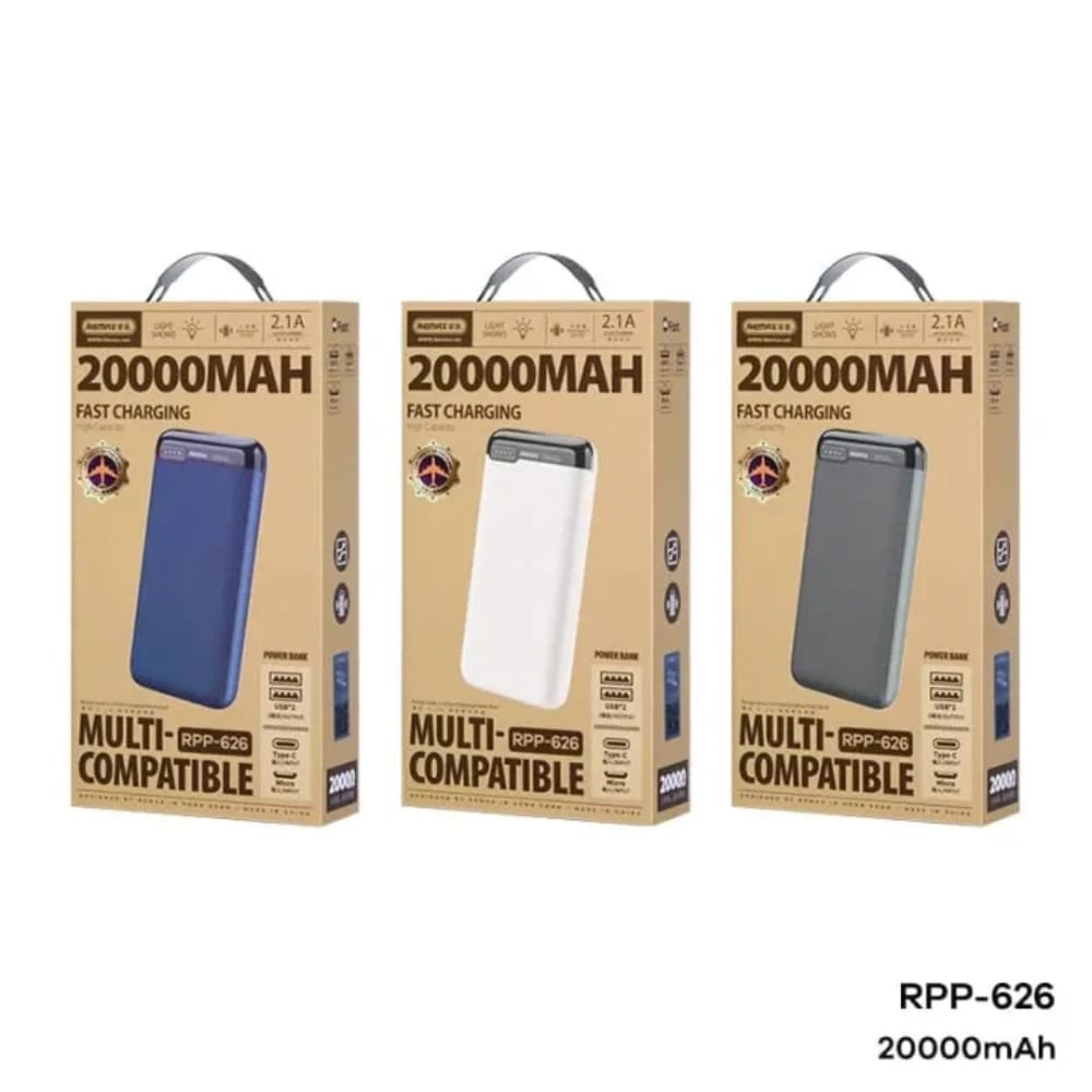 Remax RPP-626 20000mAh Ruinay Series 2.1A Fast Charging Power Bank