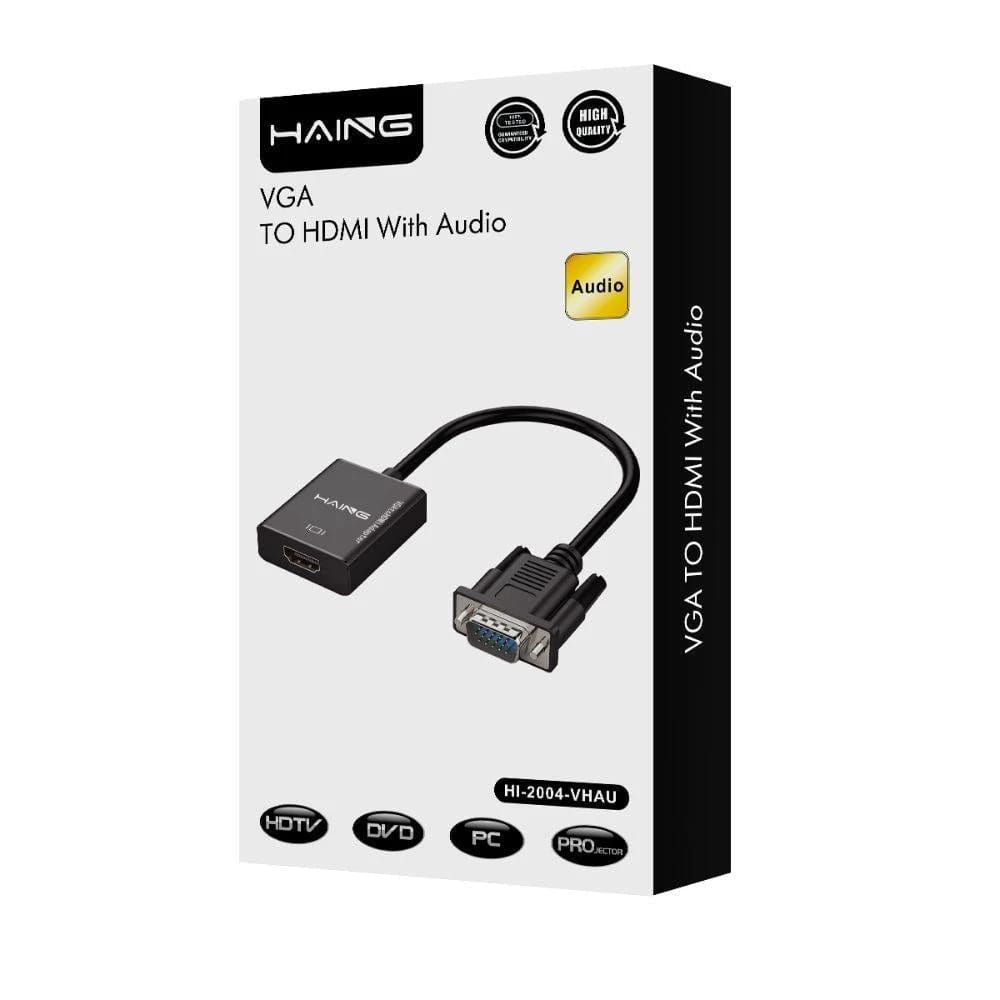 Haing VGA to HDMI with Audio