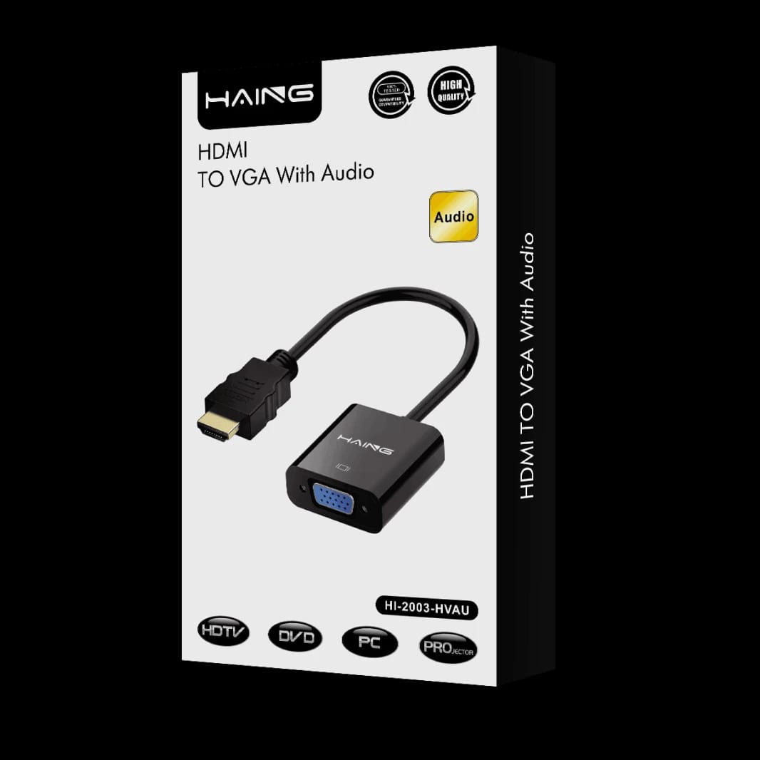 Haing HDMI to VGA with Audio Adapter