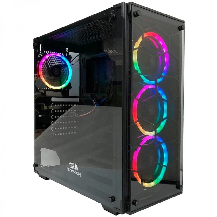 Redragon Wheeljack RGB Gaming Case with 3 Fans and Tempered Glass