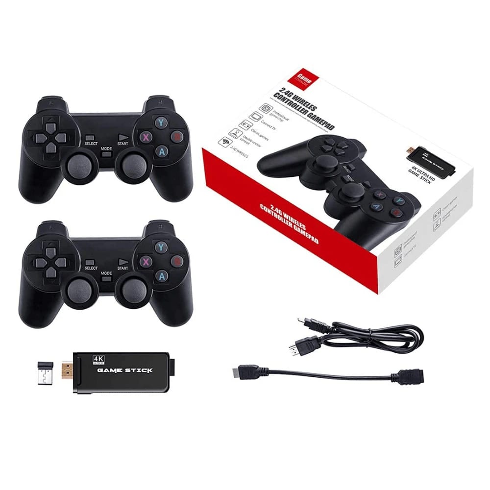 Wireless Gamepad 4K Ultra HD Game Stick with 10,000 Games