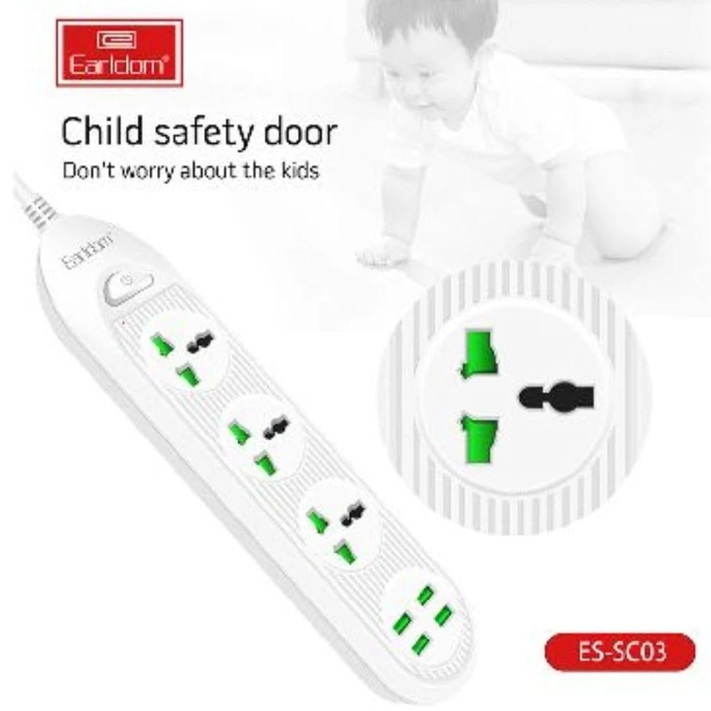 Earldom ES-SC03 Power Socket 4USB 2500W / 2.1A 200cm - EU