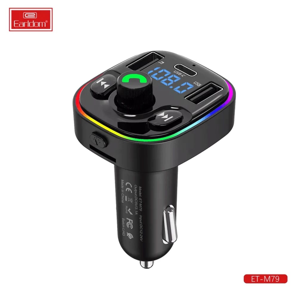 Earldom Car Wireless Charger Dual USB BT MP3 Player