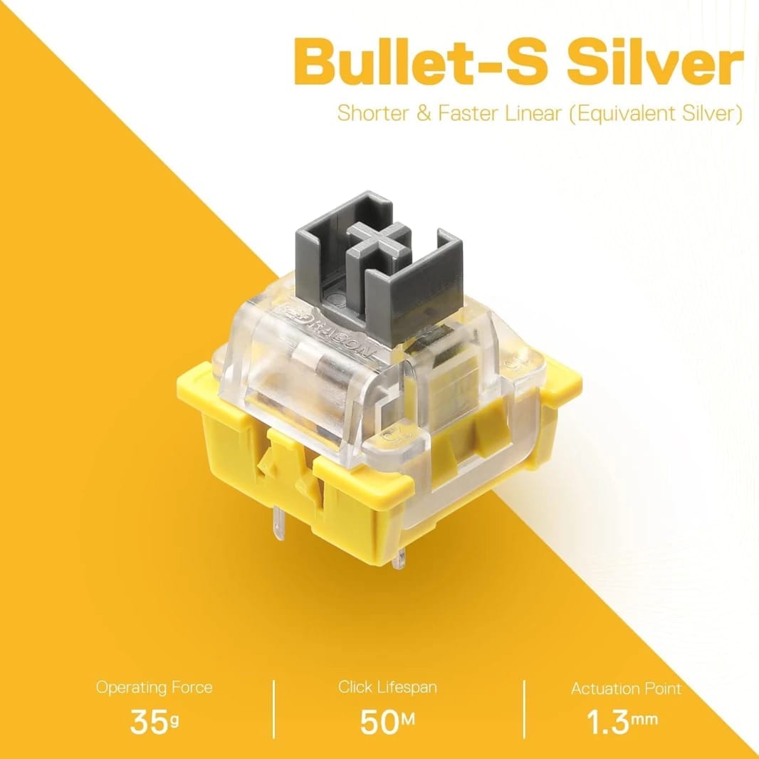 Redragon A113 Bullet-s (24 Soft Linear Mechanical Switches)