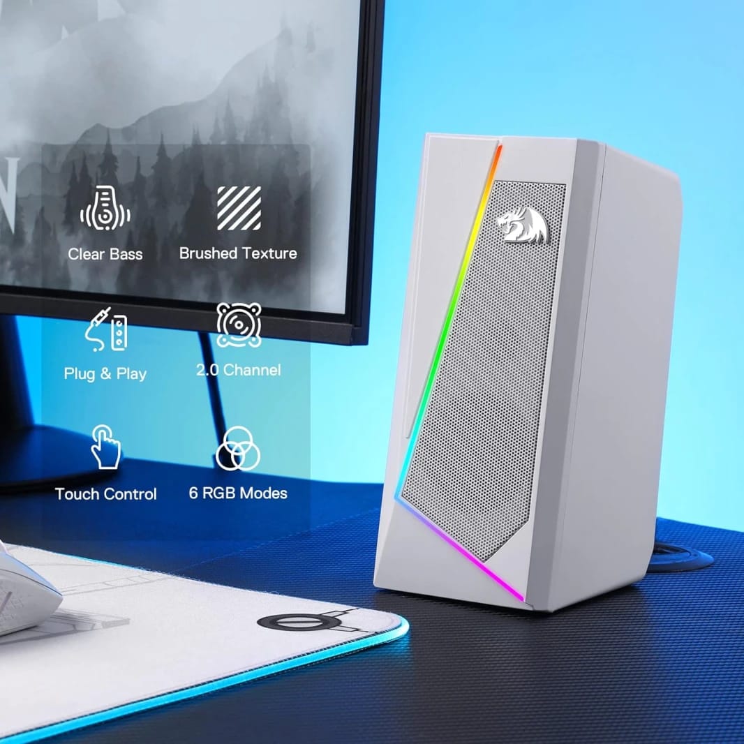 Redragon GS520 RGB Desktop Speakers White