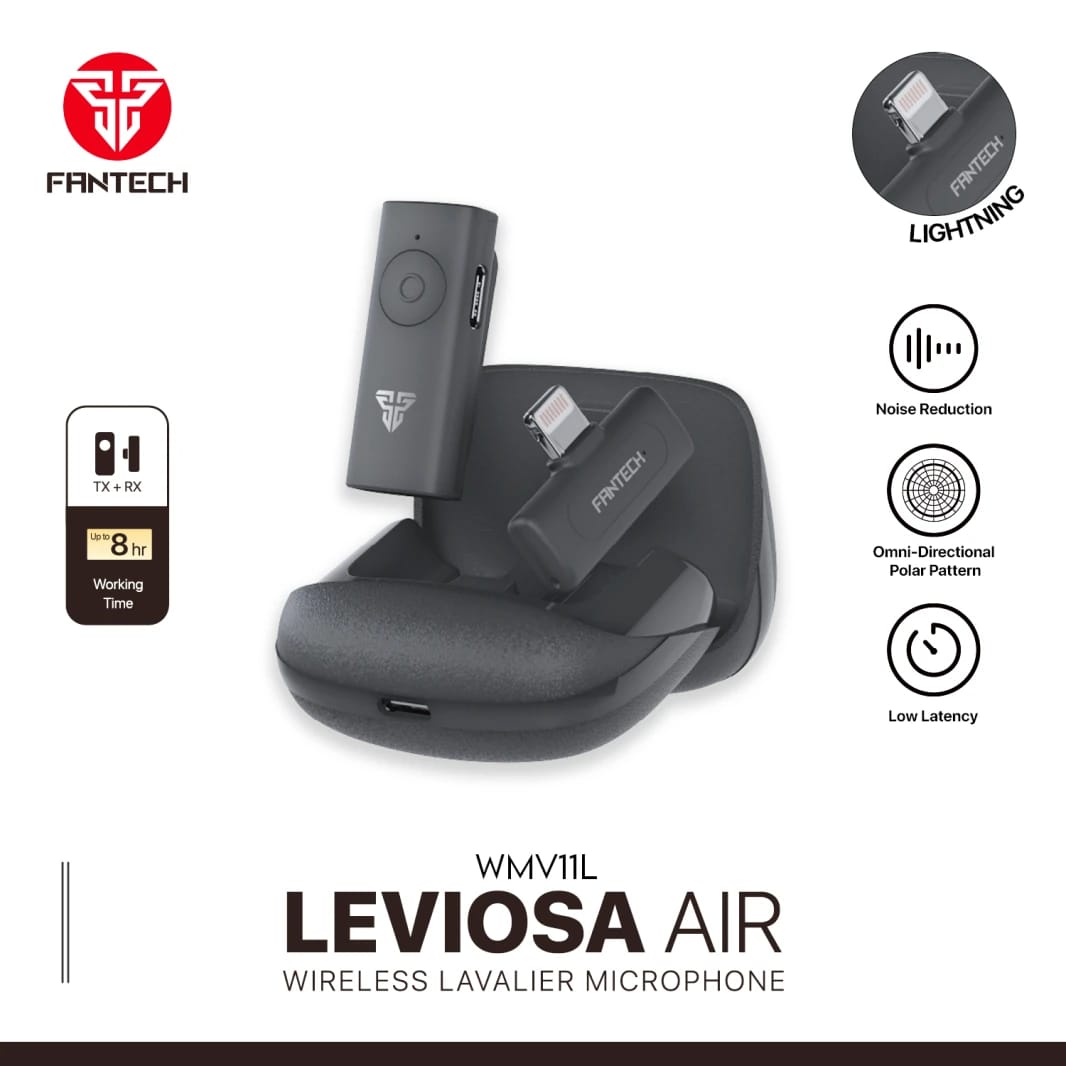 Fantech Leviosa Air Wmv11l Wireless Lavalier Microphone Lightning