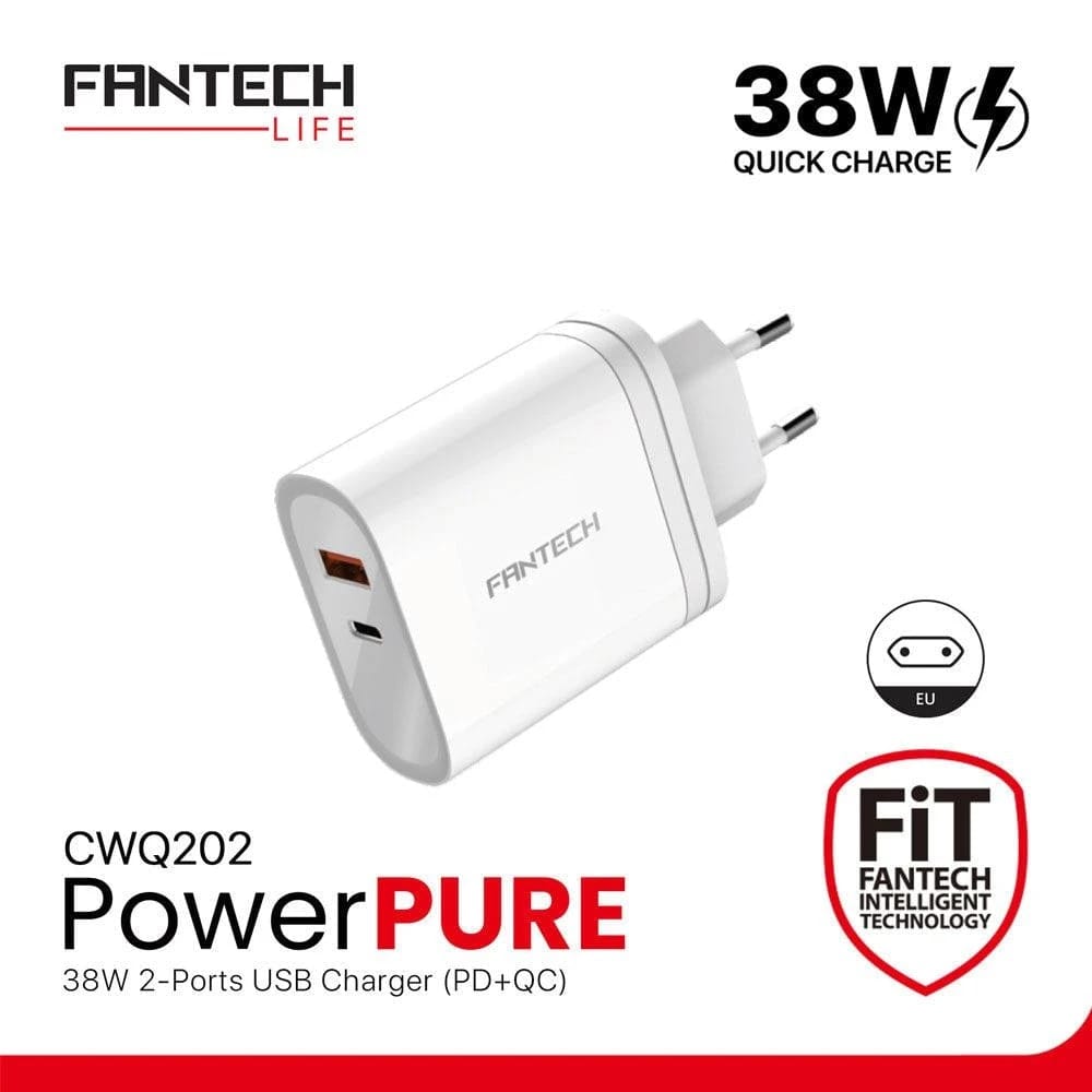 Fantech CWQ202 PowerPure USB Charger (PD + QC)
