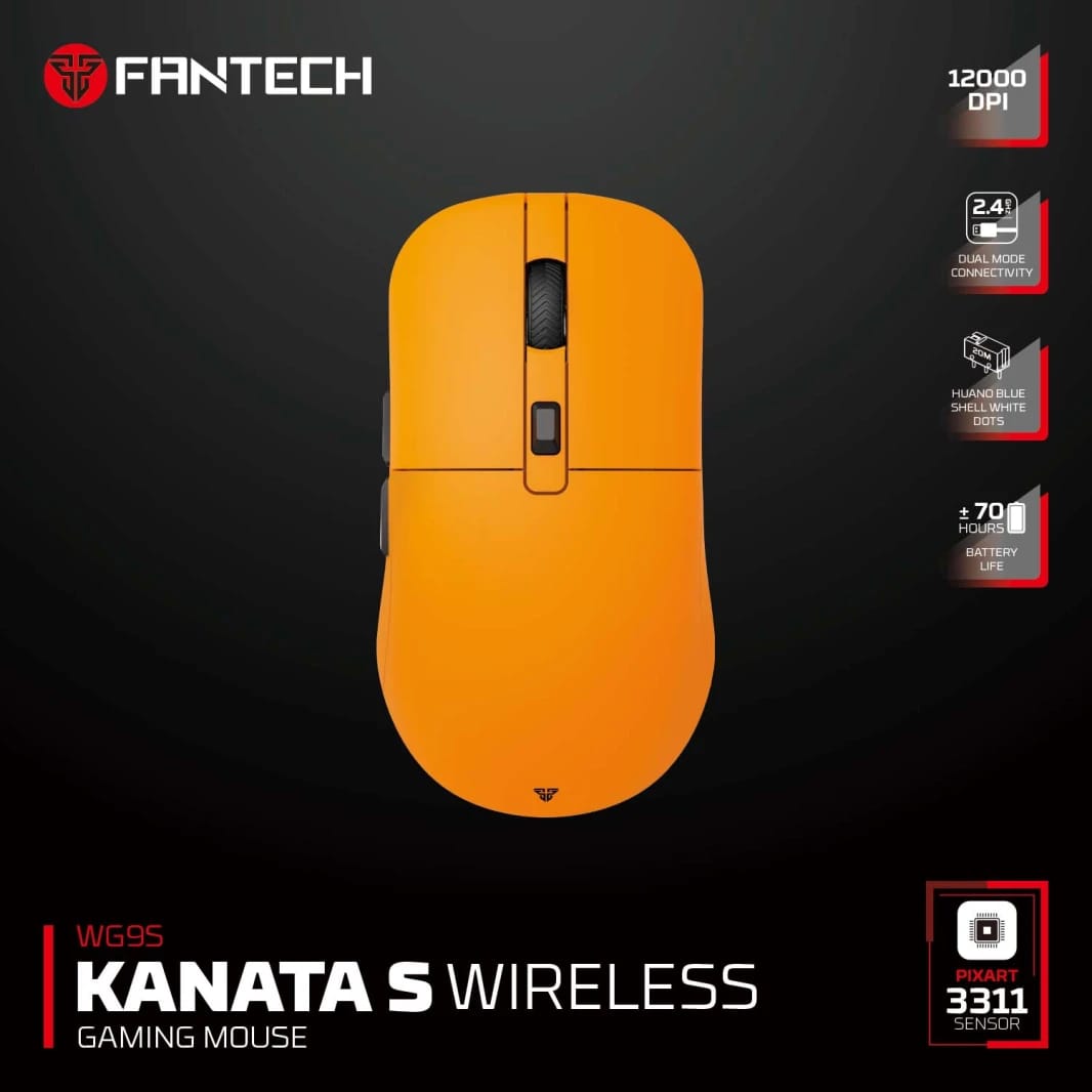 Fantech Kanata S WG9S Wireless Gaming Mouse - Yellow