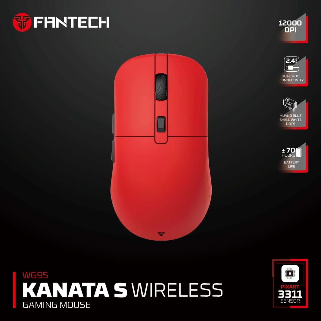 Fantech Kanata S WG9S Wireless Gaming Mouse - Red