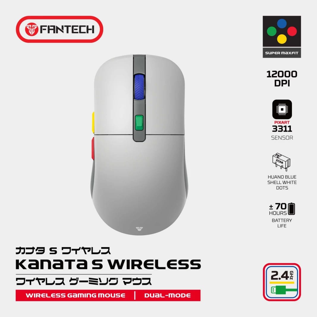 Fantech Kanata WG9s Super Maxfit Wireless Gaming Mouse - Dual Mode Connection