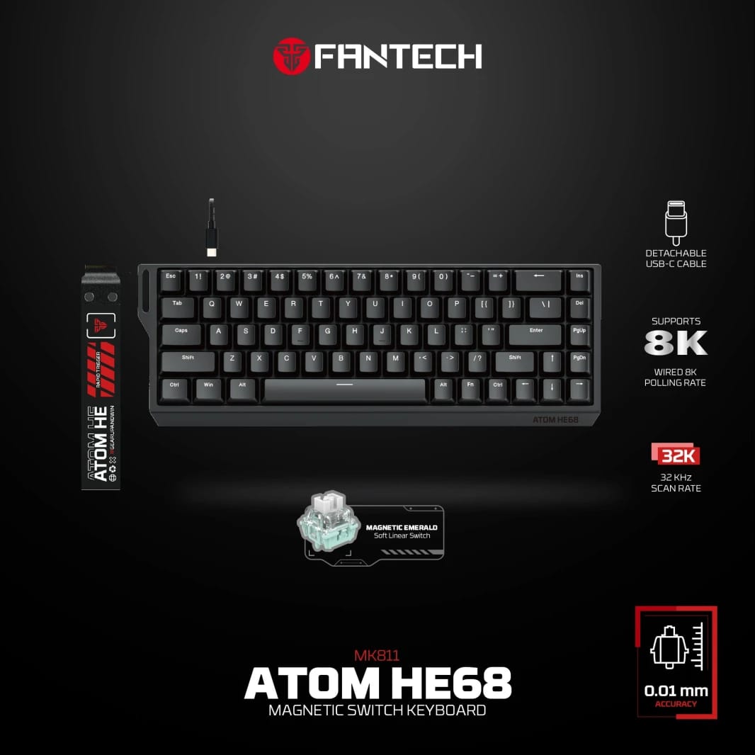 لوحة مفاتيح مغناطيسية فانتك ATOM HE68 SERIES MK811