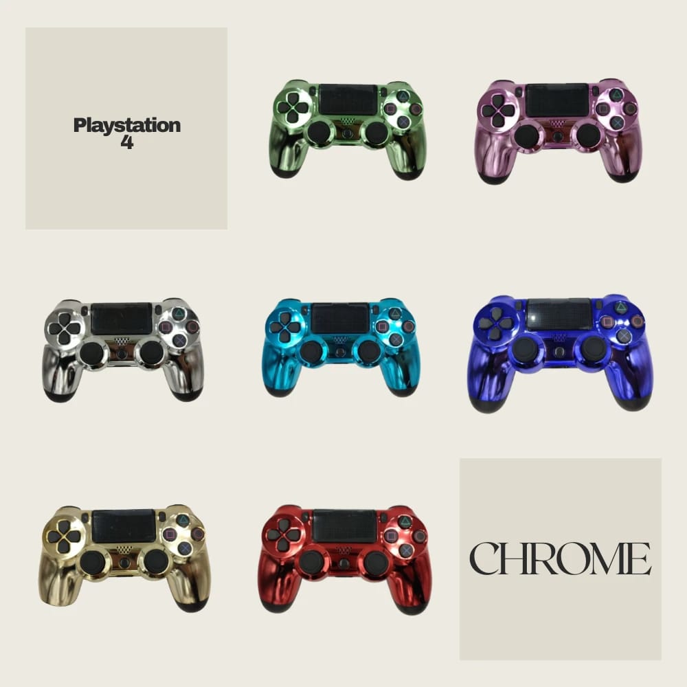 Wireless Bluetooth Gamepad for PS4 Controller Chrome