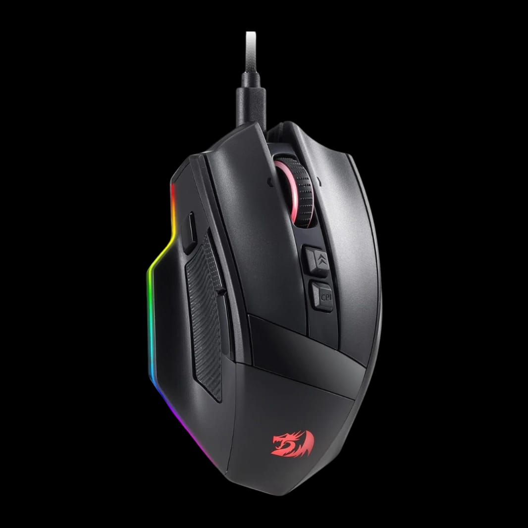 Redragon M813 RGB Wired Gaming Mouse with 4D Dual Mode Scroll Wheel, Ergonomic