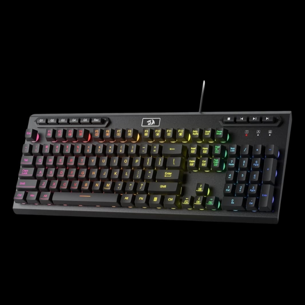 Redragon K513 RGB Membrane Gaming Keyboard, Standard 104 Keys