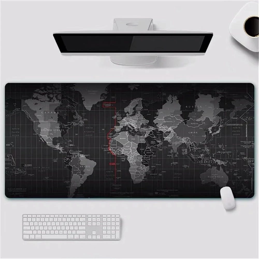 Gaming Mouse Pad with World Map Design