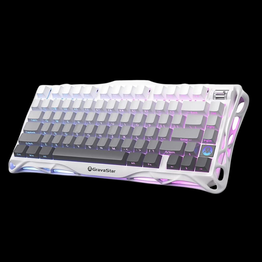 GravaStar Mercury K1 75% Wireless Mechanical Gaming Keyboard, Gradient Black
