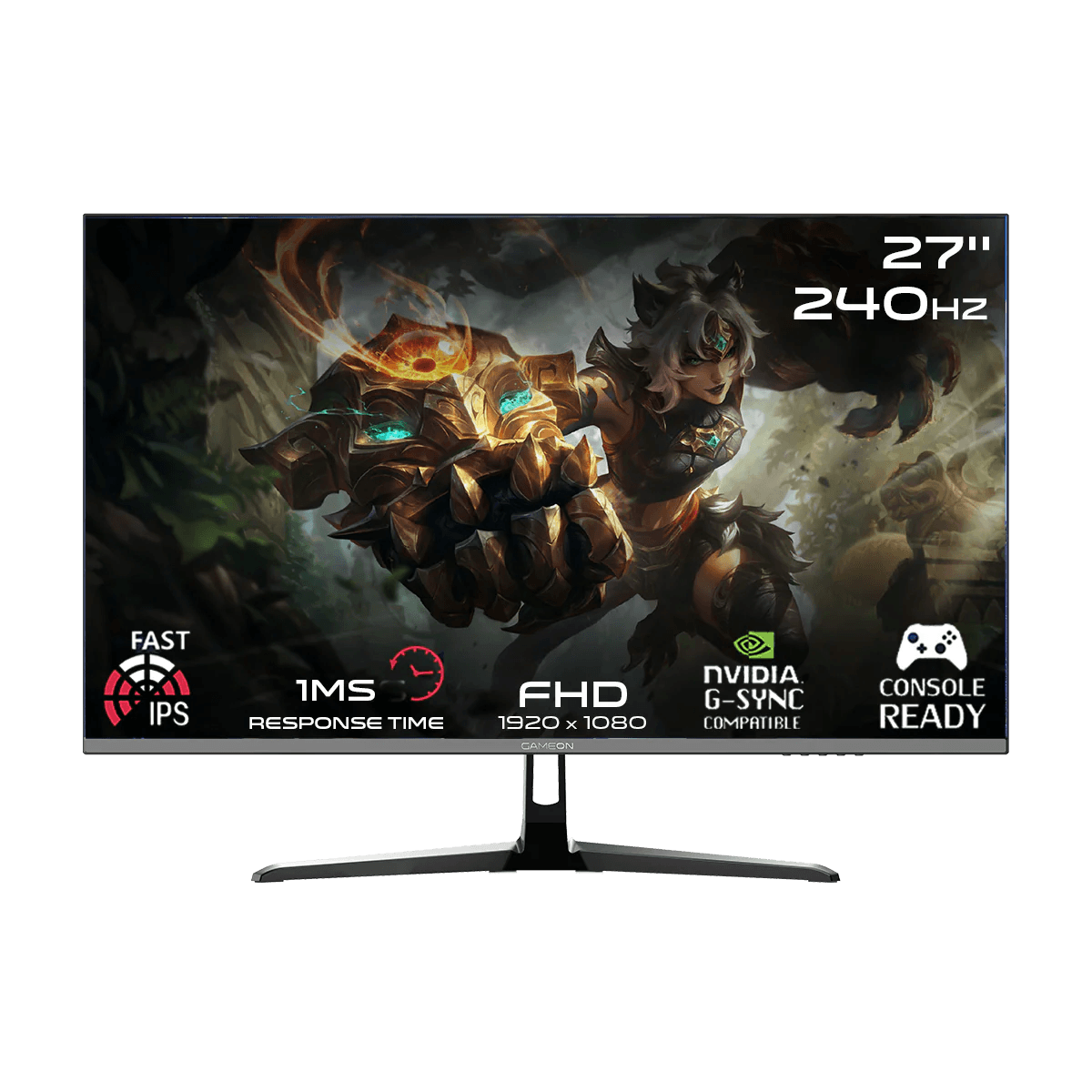 GAMEON GOESP27240IPS Esports Series 27" FHD Gaming Monitor, 240Hz, 0.5ms, HDMI 2.1 - Black