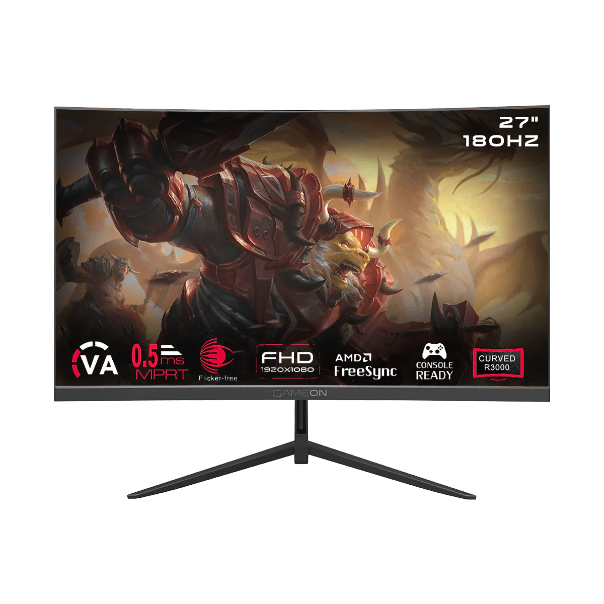 GAMEON GOC27F180VA Pro Series 27" Curved Gaming Monitor - Black