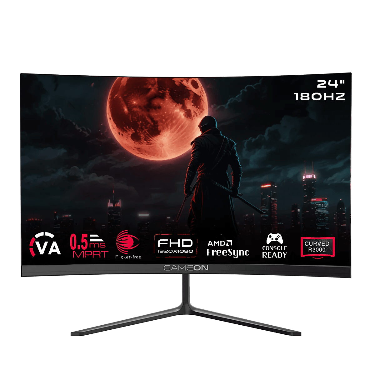 GAMEON GOC24F180VA Pro Series 24" Curved Gaming Monitor - Black