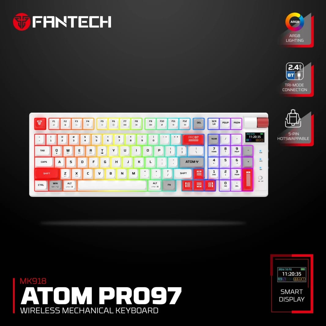 Fantech Mk918 Atom Pro97 Wireless Mechanical Gaming Keyboard Black
