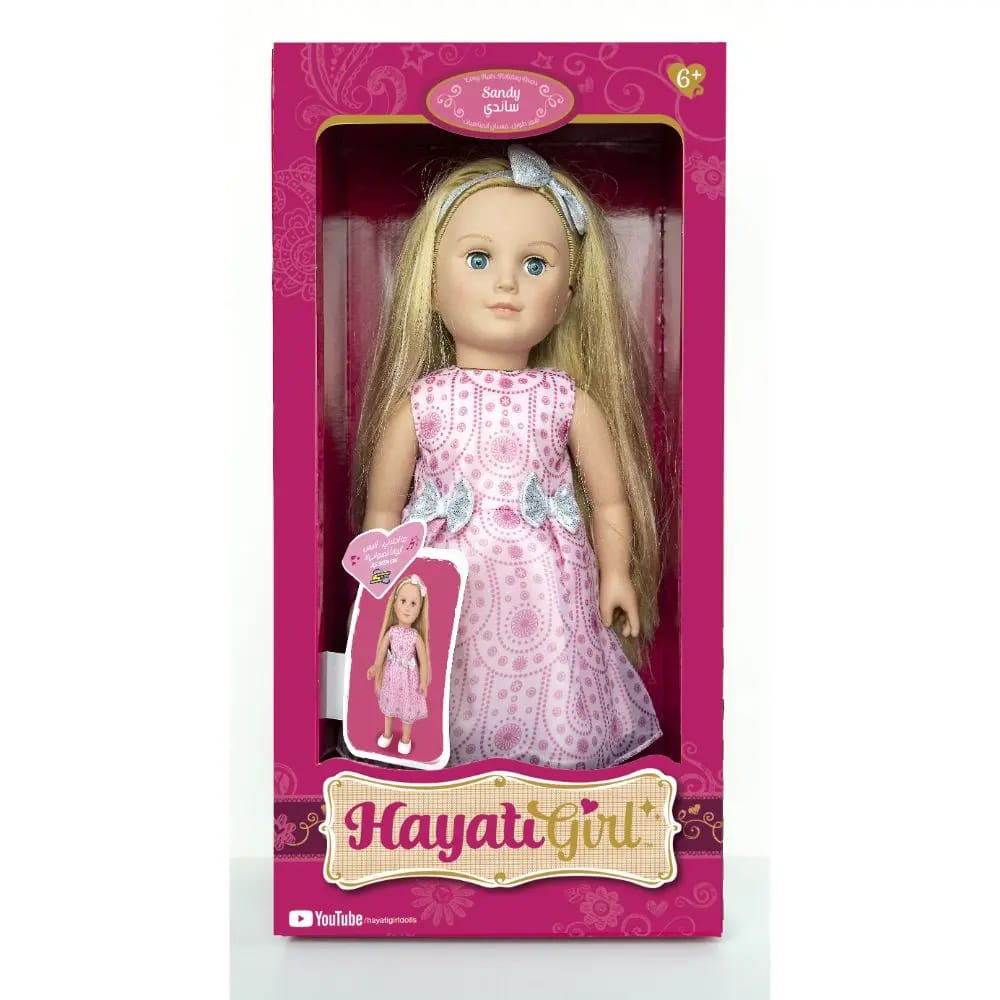 Hayati Girl Doll Sandy - Long Hair Holiday Dress 18-Inch