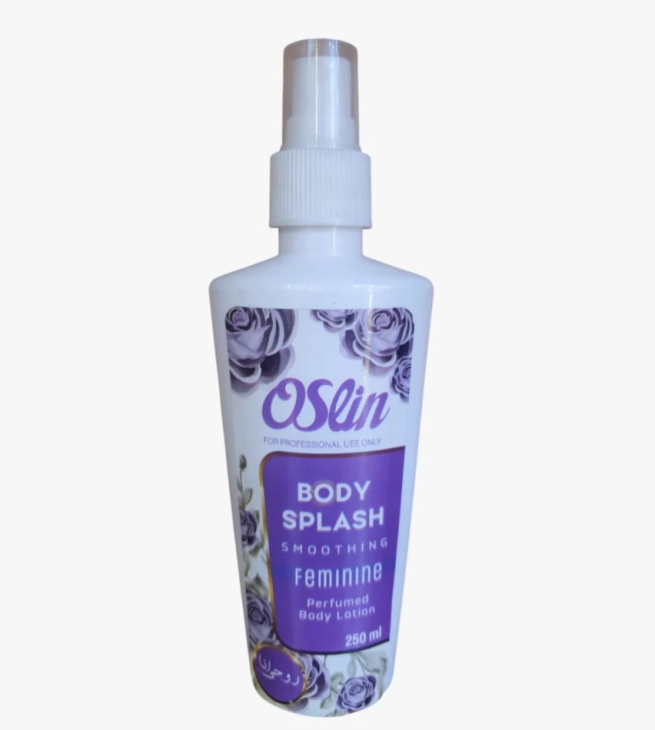 OSlin Body Splash Feminine Smoothing Perfumed Lotion with Floral Fragrance for Women in Elegant Purple Design