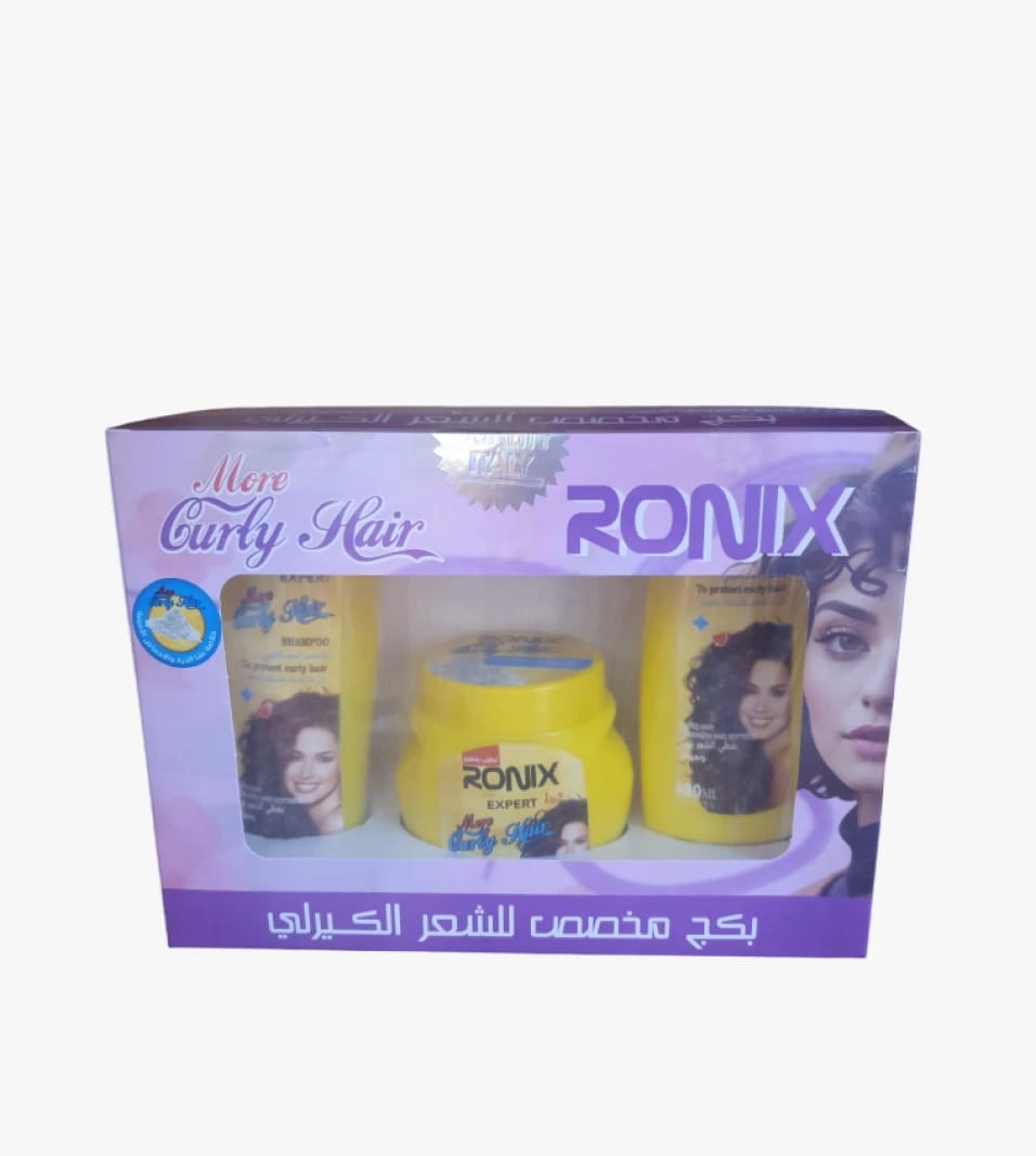 RONIX Curly Hair Care Set for Women and Men with Oil, Cream, and Conditioner for Improved Hair Health and Easy Styling