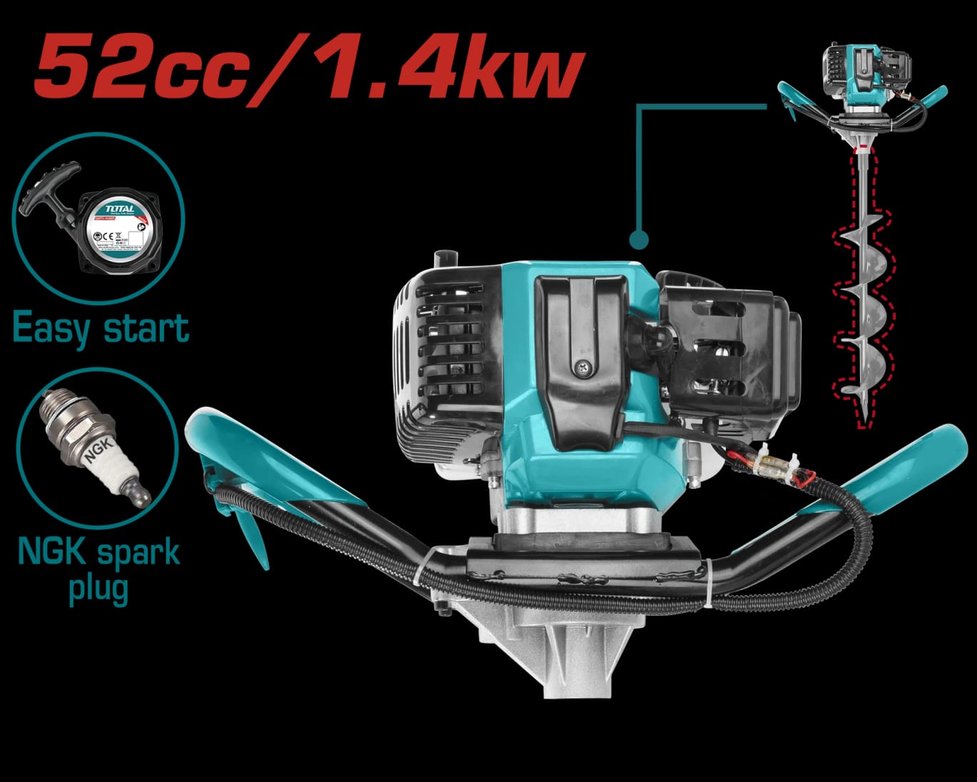 جهاز حفر الأرض بالبنزين من توتال
