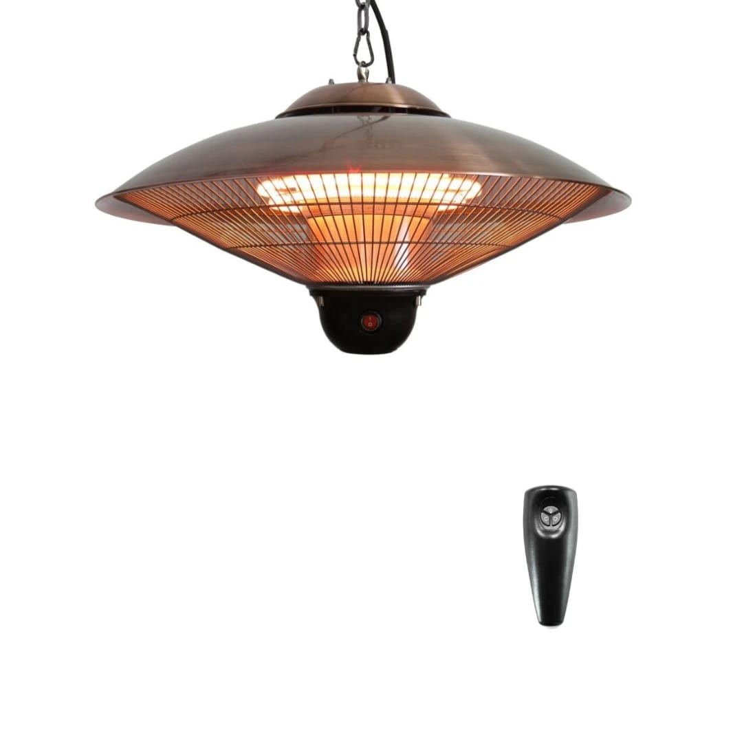 Hanging Electric Heater 2100W with Remote & LED Light