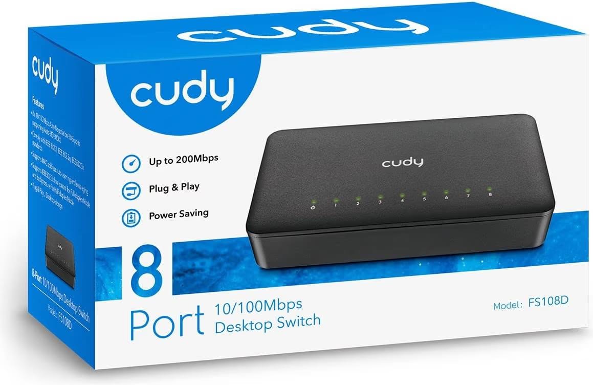 Cudy 8-Port 10/100 Mbps Desktop Switch FS108