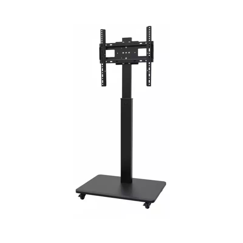 BRACKETS HT-XZ07-B Heavy-Duty Trolley TV Stand Wheels, Height & Rotation
