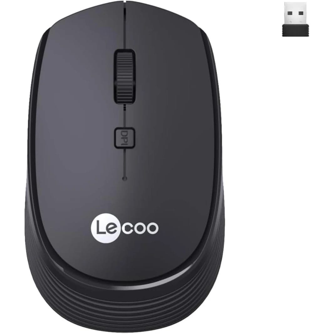 Lecoo WS202 1600 DPI Wireless Mouse Black