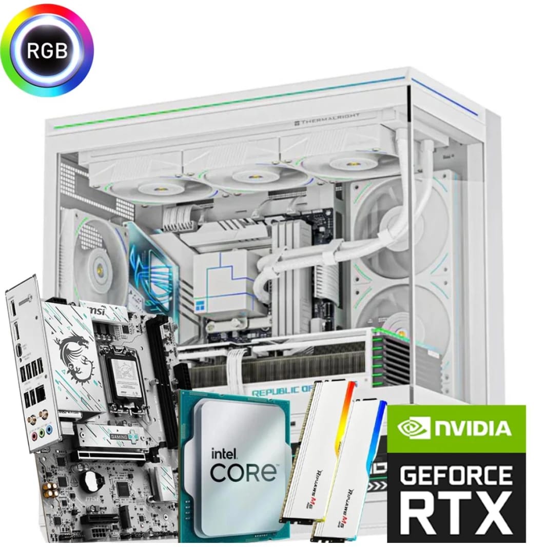 INTEL CORE Ultra 5 250K Plus PC Build - RTX 5070 12GB, 32GB RAM DDR5, White