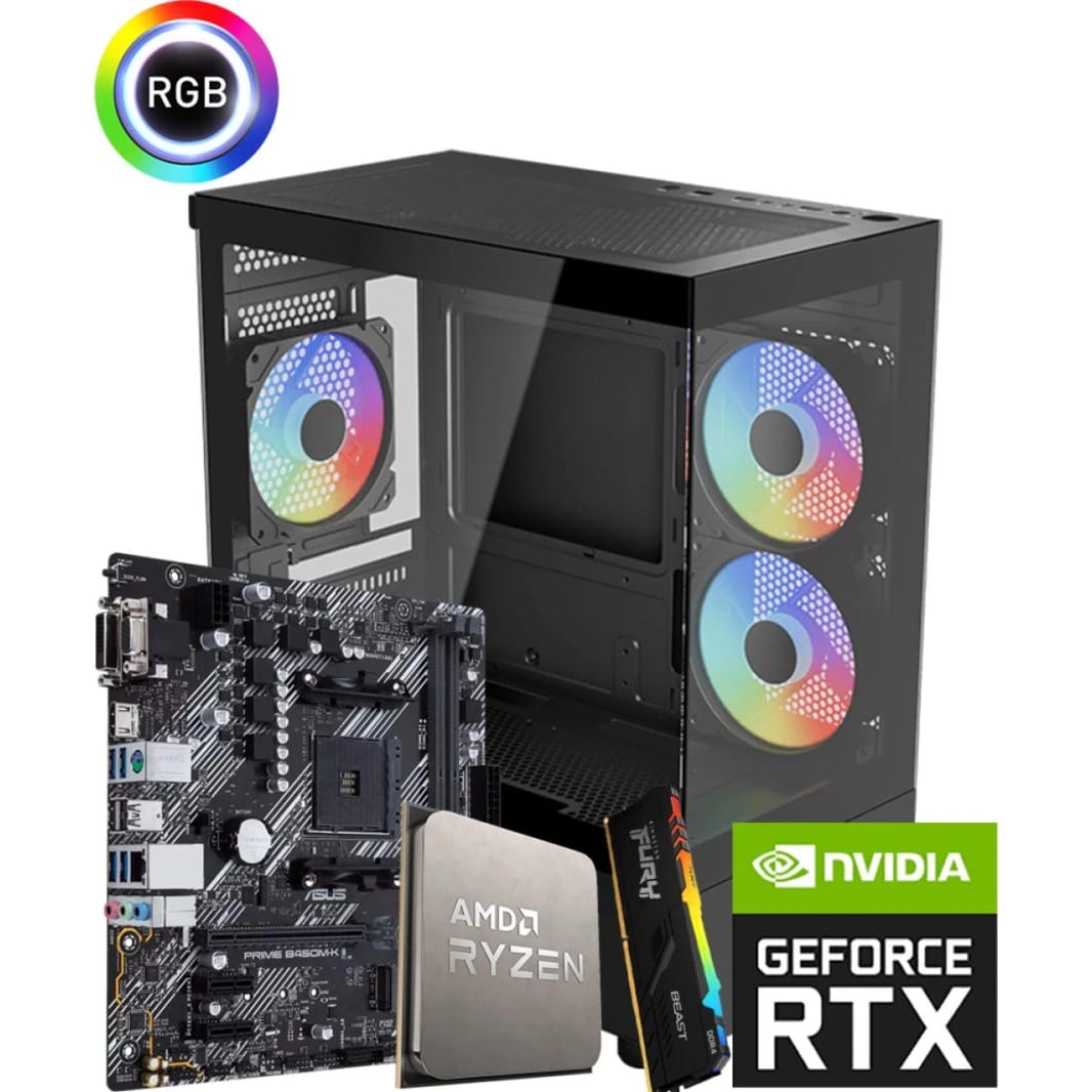 AMD RYZEN 5 5600X // RTX 5060 8GB // 16GB RAM DDR4 - Custom Build