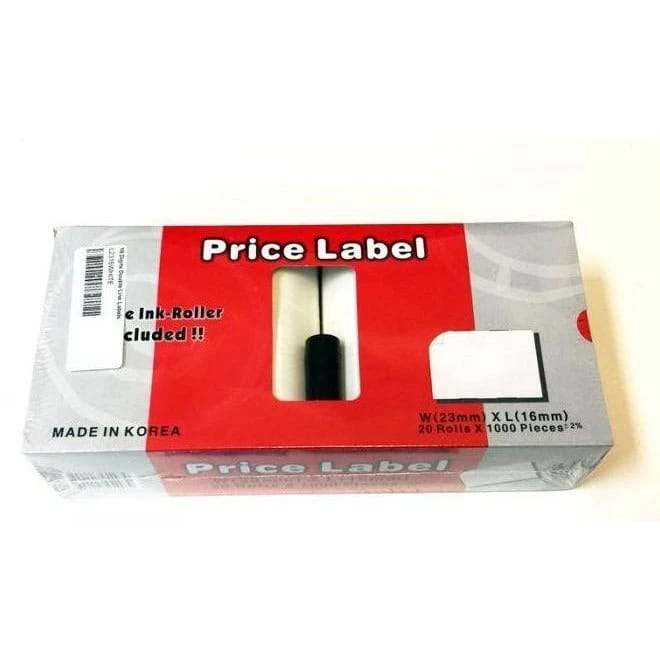 Motex Pricing Labels - Double Lines - White / Box of 20