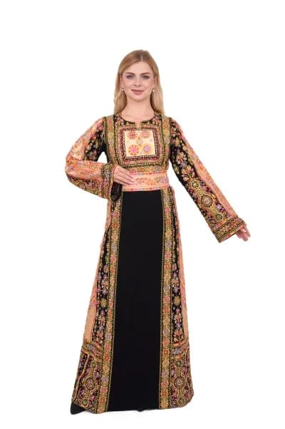 Thoub Janb Satan Black & Gold